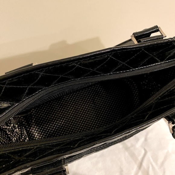 Caboodles Vintage Patent Leather Quilted Tote Bag - Picture 5 of 5